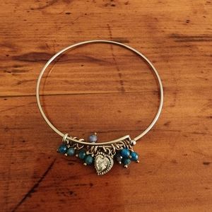 Slide Charm Bracelet (heart and bead)